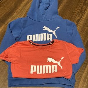 Girls’ Puma bundle - sweater and T-shirt bundle size 6-7
